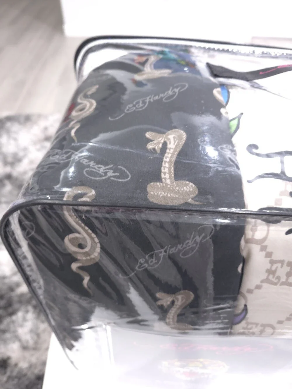 Ed Hardy Queen 8 pcs Cobra Reversible Comforter Bedding Set New